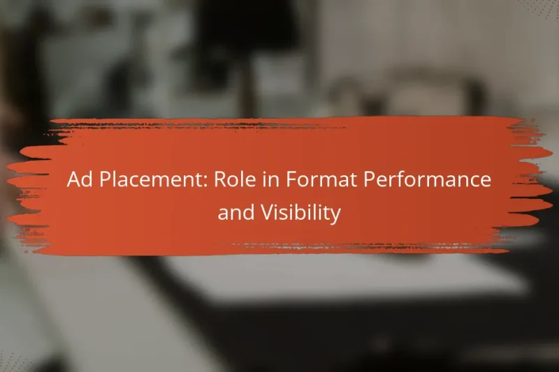 Colocação de Anúncios: Papel no Desempenho e Visibilidade do Formato