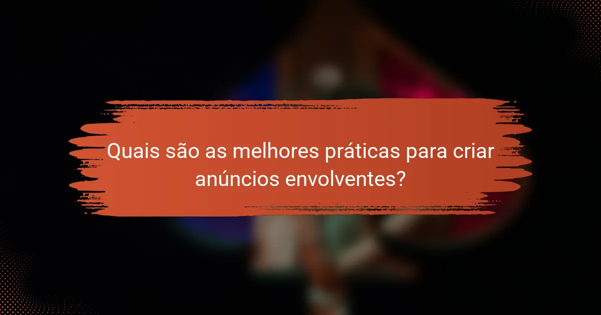 Quais são as melhores práticas para criar anúncios envolventes?